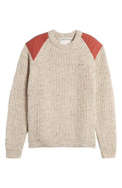 Shop Peregrine Commando Shoulder Patch Wool Sweater In Skiddaw