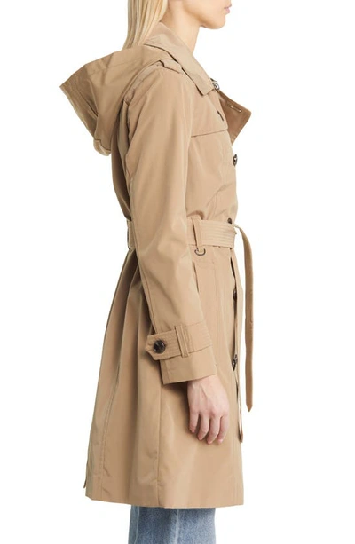 Shop London Fog Missy Double Breasted Trench Coat In Macaroon