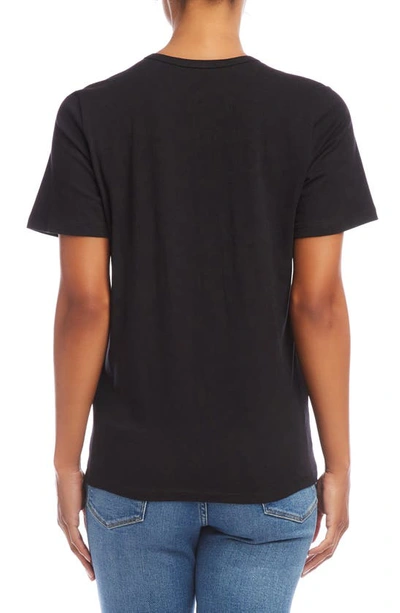 Shop Fifteen Twenty Stretch Cotton T-shirt In Black