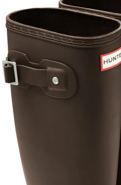 Shop Hunter Original Tour Tall Packable Waterproof Rain Boot In Bitter Chocolate