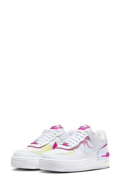 Shop Nike Air Force 1 Shadow Sneaker In White/ Blue/ Berry/ Lemon