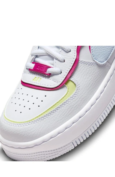 Shop Nike Air Force 1 Shadow Sneaker In White/ Blue/ Berry/ Lemon