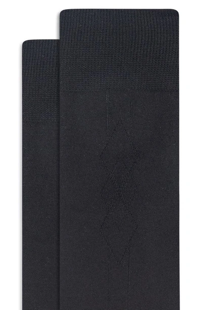 Bugatchi Diamond Cluster Dress Socks In Black