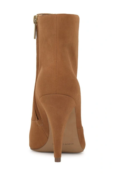 Shop Vince Camuto Azentela Pointed Toe Bootie In Golden Walnut