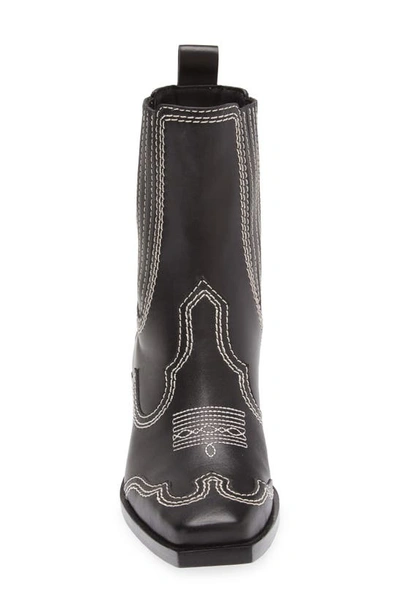 Shop Loeffler Randall Agnes Western Boot In Black/ Cream