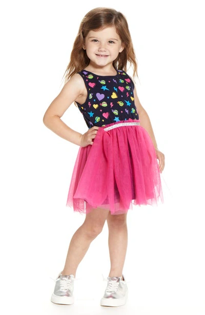 Shop Andy & Evan X Teenage Mutant Ninja Turtles® Sweatshirt & Tutu Tank Dress Set In Pink Multi