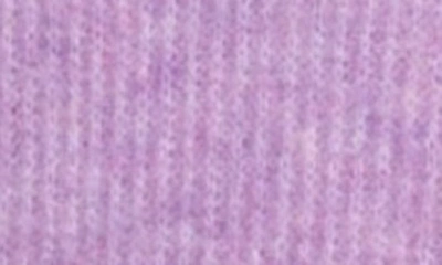 Shop Maje Balloon Sleeve Wool & Mohair Blend Rib Sweater In Purple