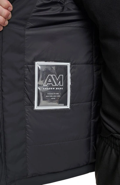 Shop Andrew Marc Paxos Water Resistant Quilted Down Jacket In Black