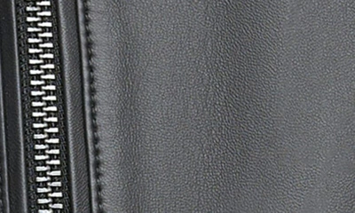 Shop Andrew Marc Corbio Leather Jacket In Black