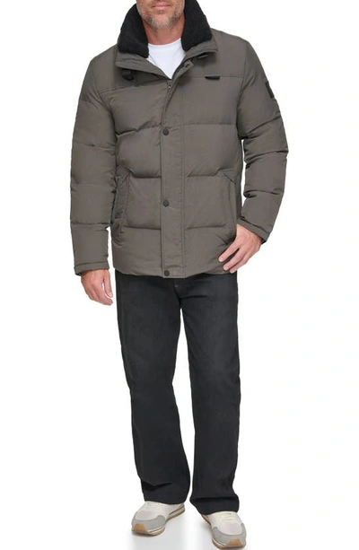 Shop Andrew Marc Suntel Quilted Down Coat In Slate