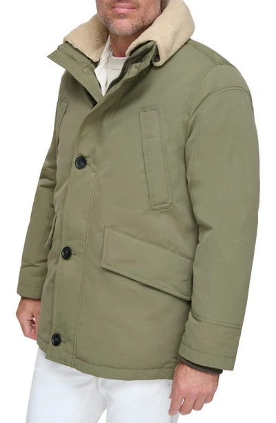 Shop Andrew Marc Wittstock Waxed Insulated Jacket In Sage
