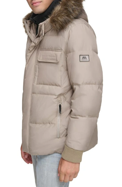 Shop Andrew Marc Nisko Water Resistant Quilted Parka In Brindle