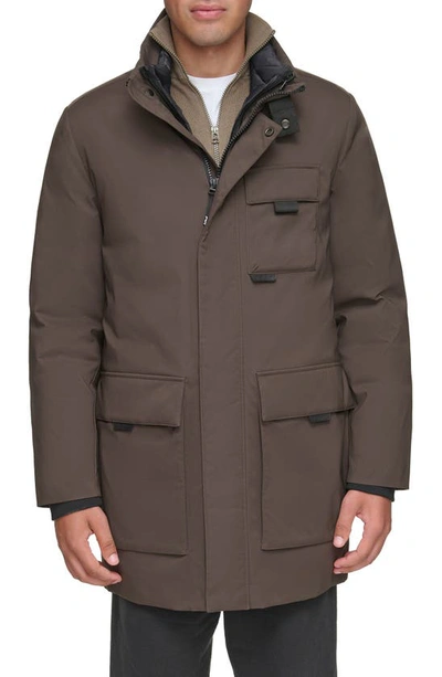 Shop Andrew Marc Ruvo Down Car Coat In Hunter