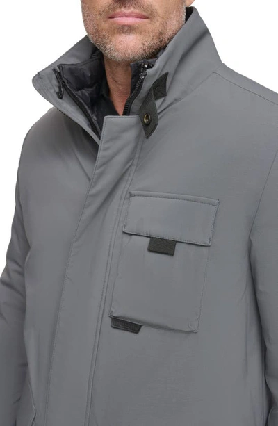 Shop Andrew Marc Ruvo Down Car Coat In Slate