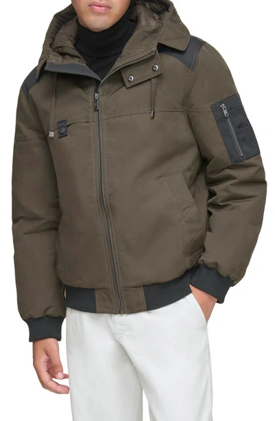 Shop Andrew Marc Wolmar Waxed Insulated Jacket In Jungle