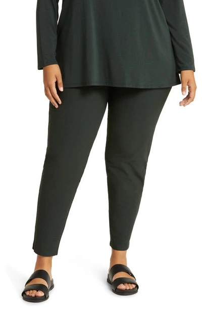 Shop Eileen Fisher Slim Ankle Pants In Ivy