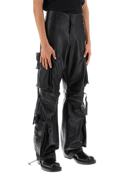 Shop Darkpark Luis Lamb Leather Cargo Pants