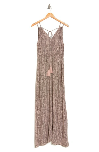 Shop Elan Cover-up Maxi Dress In Pink Brown Snake Print