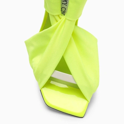 Shop Jimmy Choo Neoma 11 Neon Yellow Sandal Women In Green