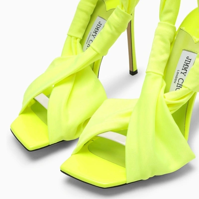 Shop Jimmy Choo Neoma 11 Neon Yellow Sandal Women In Green