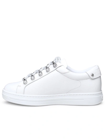 Shop Jimmy Choo Woman Antibes White Leather Sneakers