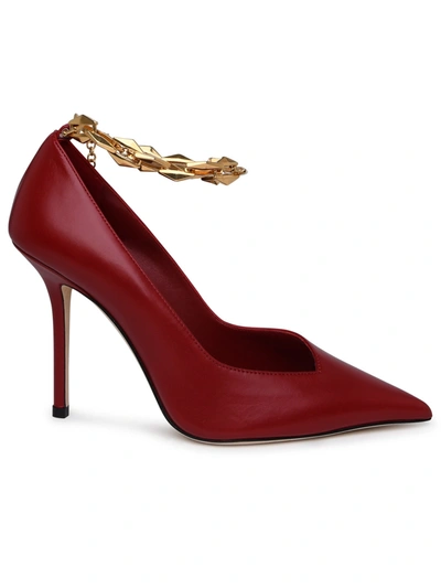Shop Jimmy Choo Diamond Pumps In Red Leather Woman