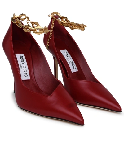Shop Jimmy Choo Woman  Diamond Pumps In Red Leather