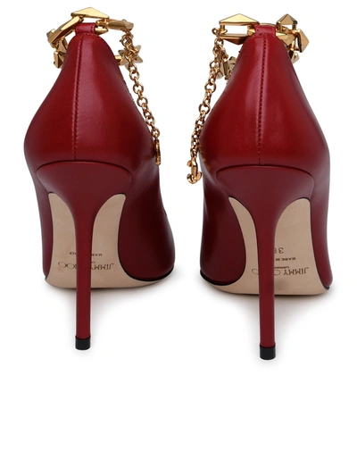 Shop Jimmy Choo Diamond Pumps In Red Leather Woman