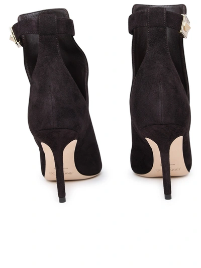 Shop Jimmy Choo Woman  Nell Coffee Suede Ankle Boots In Brown