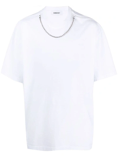 Shop Ambush Chain Cotton T-shirt In White