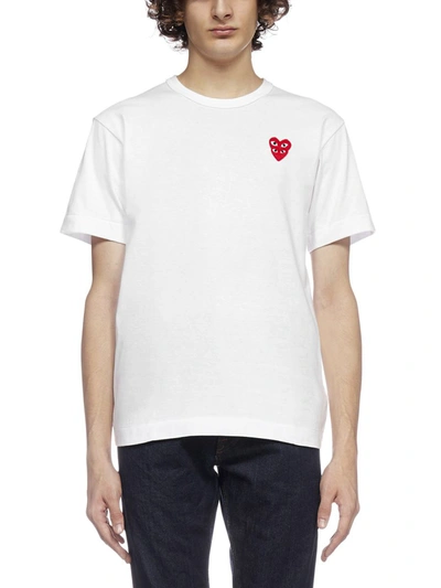 Shop Cdg Play T-shirts And Polos In White