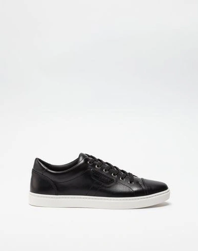 Shop Dolce & Gabbana London Sneakers In Leather In Black