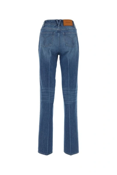 Shop Versace Woman Denim Jeans In Blue