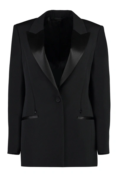 Shop Givenchy Wool Single-breasted Blazer In Black