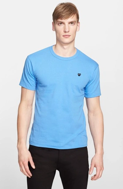 Comme Des Garçons 'black Emblem' Cotton Jersey T-shirt In Blue