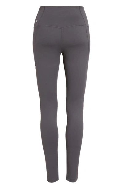 Zella Live In High Waist Leggings In Grey Forged
