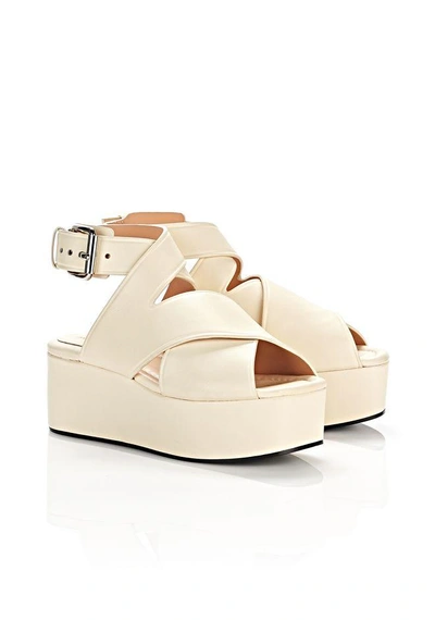 Shop Alexander Wang Rudy Platform Sandal In Ivory