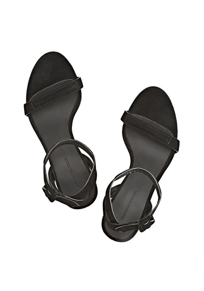 Shop Alexander Wang Antonia Suede Sandal In Black