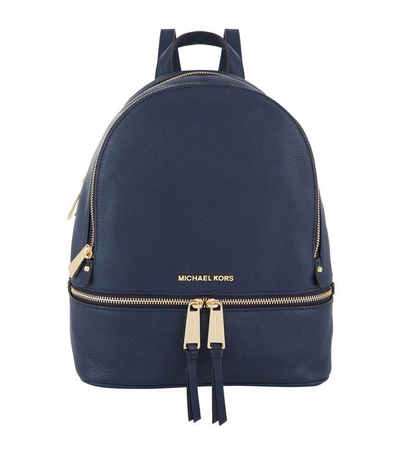 Shop Michael Michael Kors Rhea Zip Backpack In Navy