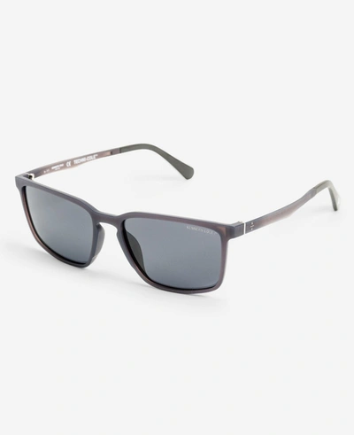 Shop Kenneth Cole Ultem Unisex Sunglasses In Grey,smoke