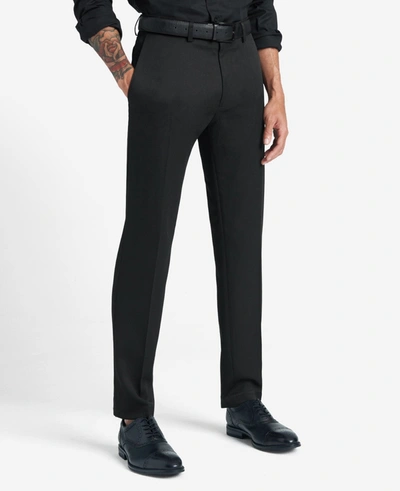 Shop Reaction Kenneth Cole Stretch Urban Heather Slim-fit Flex Waistband Dress Pant In Black
