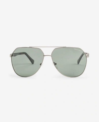 Shop Kenneth Cole Ultem Unisex Sunglasses In Matte Gunmetal