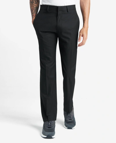 Shop Reaction Kenneth Cole Premium Stretch Twill Slim-fit Flex Waistband Dress Pant In Black
