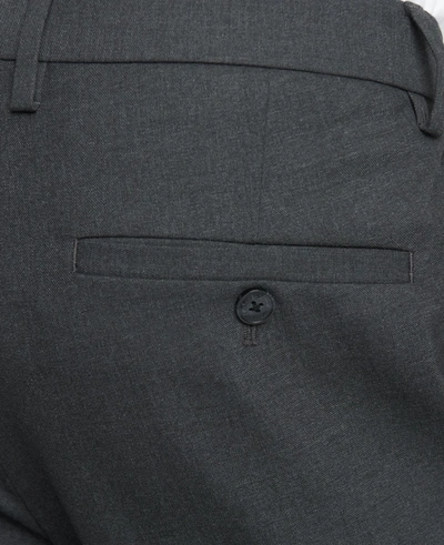 Reaction Kenneth Cole Premium Stretch Twill Slim Fit Flex Waistband Flat Front Dress Pant In Dk. Htr. Grey