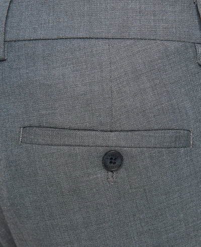 Reaction Kenneth Cole Premium Stretch Twill Slim Fit Flex Waistband Flat Front Dress Pant In Med. Grey