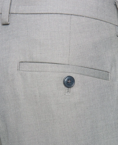Reaction Kenneth Cole Premium Stretch Twill Slim Fit Flex Waistband Flat Front Dress Pant In Lt. Grey