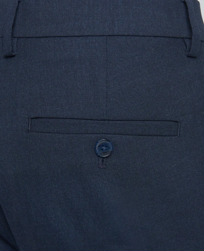 Reaction Kenneth Cole Premium Stretch Twill Slim Fit Flex Waistband Flat Front Dress Pant In Dark Navy