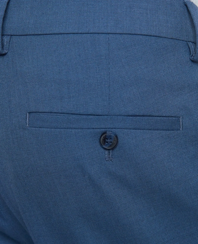 Reaction Kenneth Cole Premium Stretch Twill Slim Fit Flex Waistband Flat Front Dress Pant In Chambray