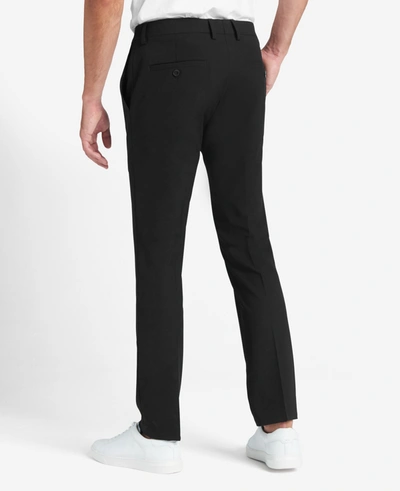 Shop Reaction Kenneth Cole Stretch Solid Skinny-fit Flex Waistband Dress Pant In Black