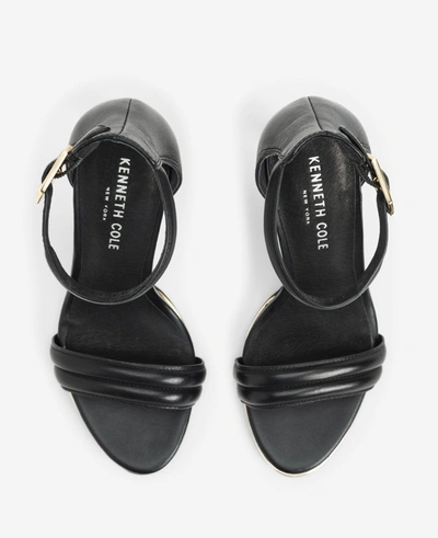 Shop Kenneth Cole Brooke Ankle Strap Heeled Sandal In Black